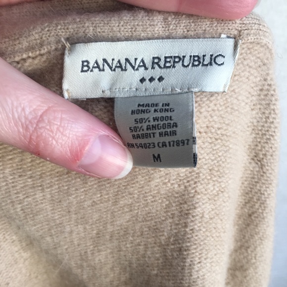 Vintage 90s Banana Republic Sweater Jacket S M Angora & Wool Cardigan - Picture 8 of 8